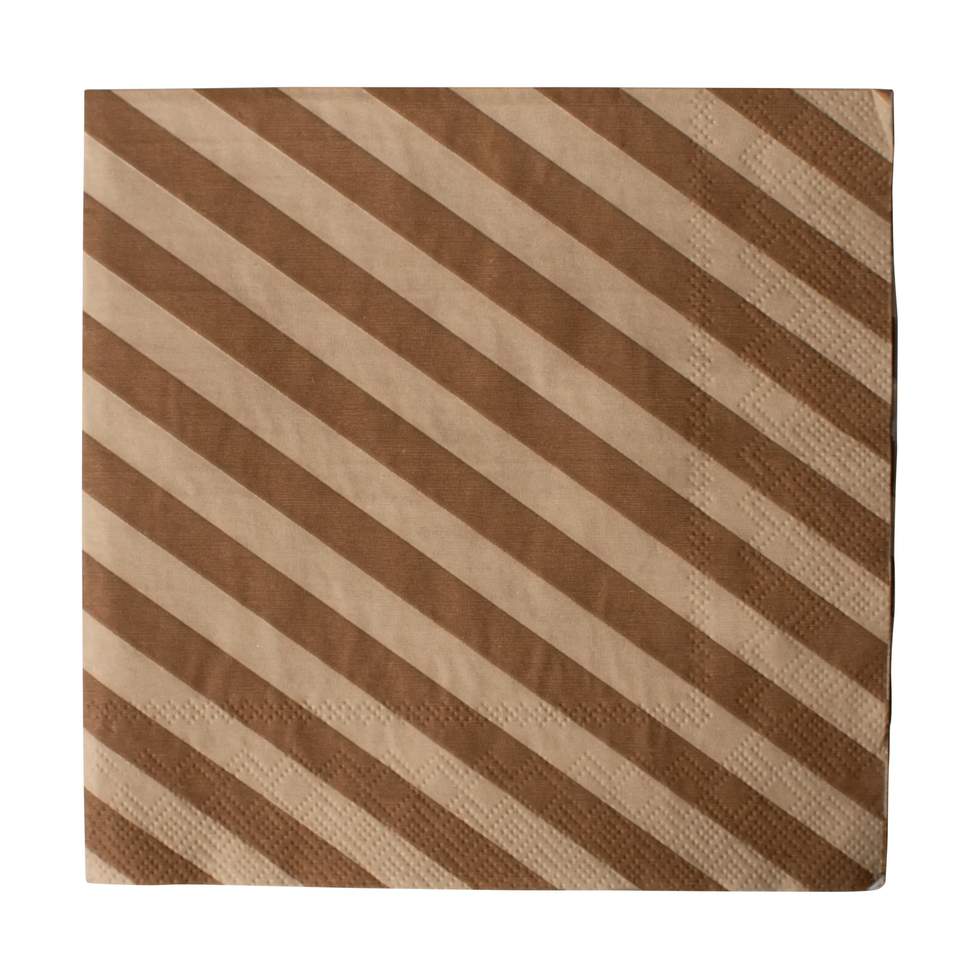 Stripe paper napkin 33x33 cm 20-pack, Nougat DBKD