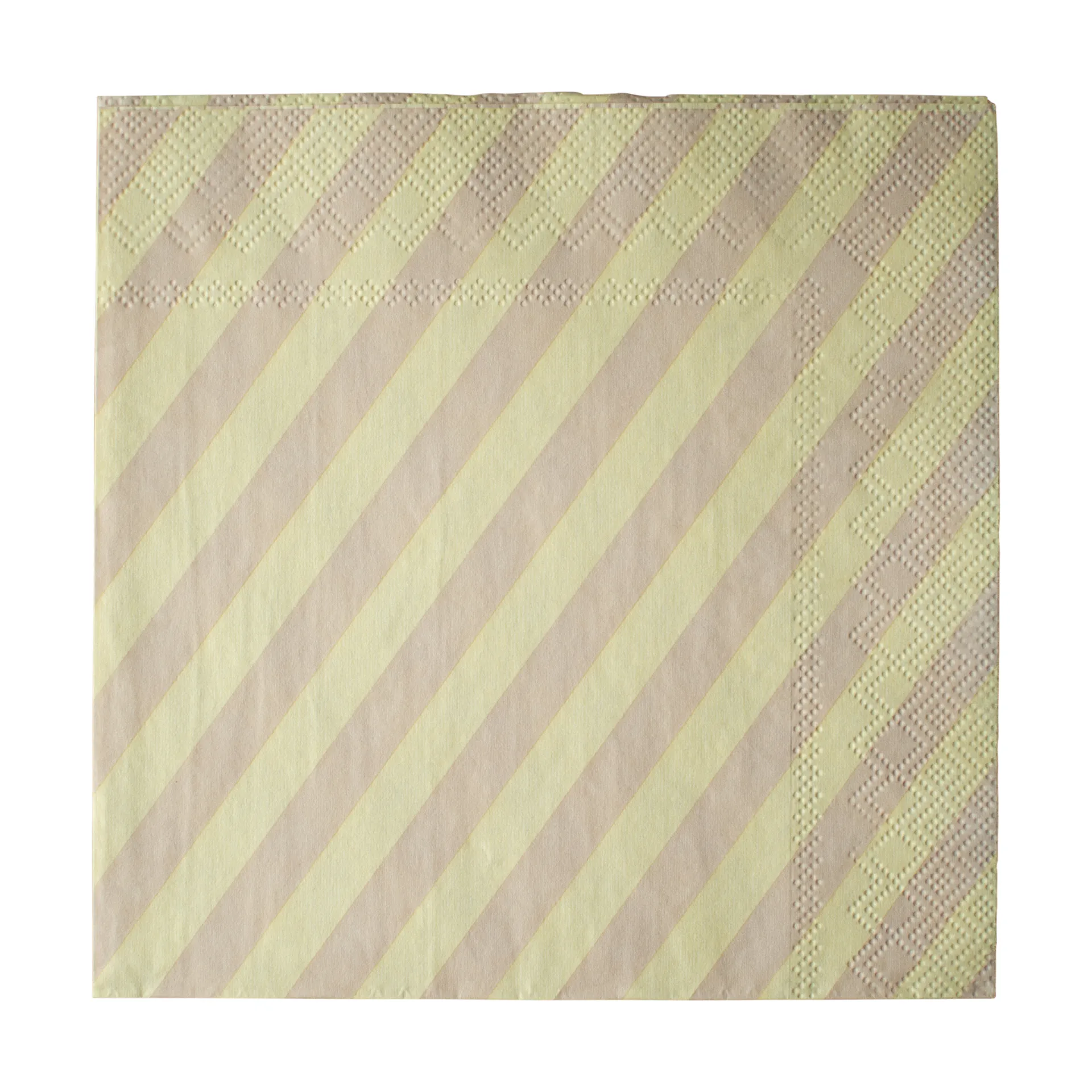 Stripe paper napkin 33x33 cm 20-pack, Yellow DBKD