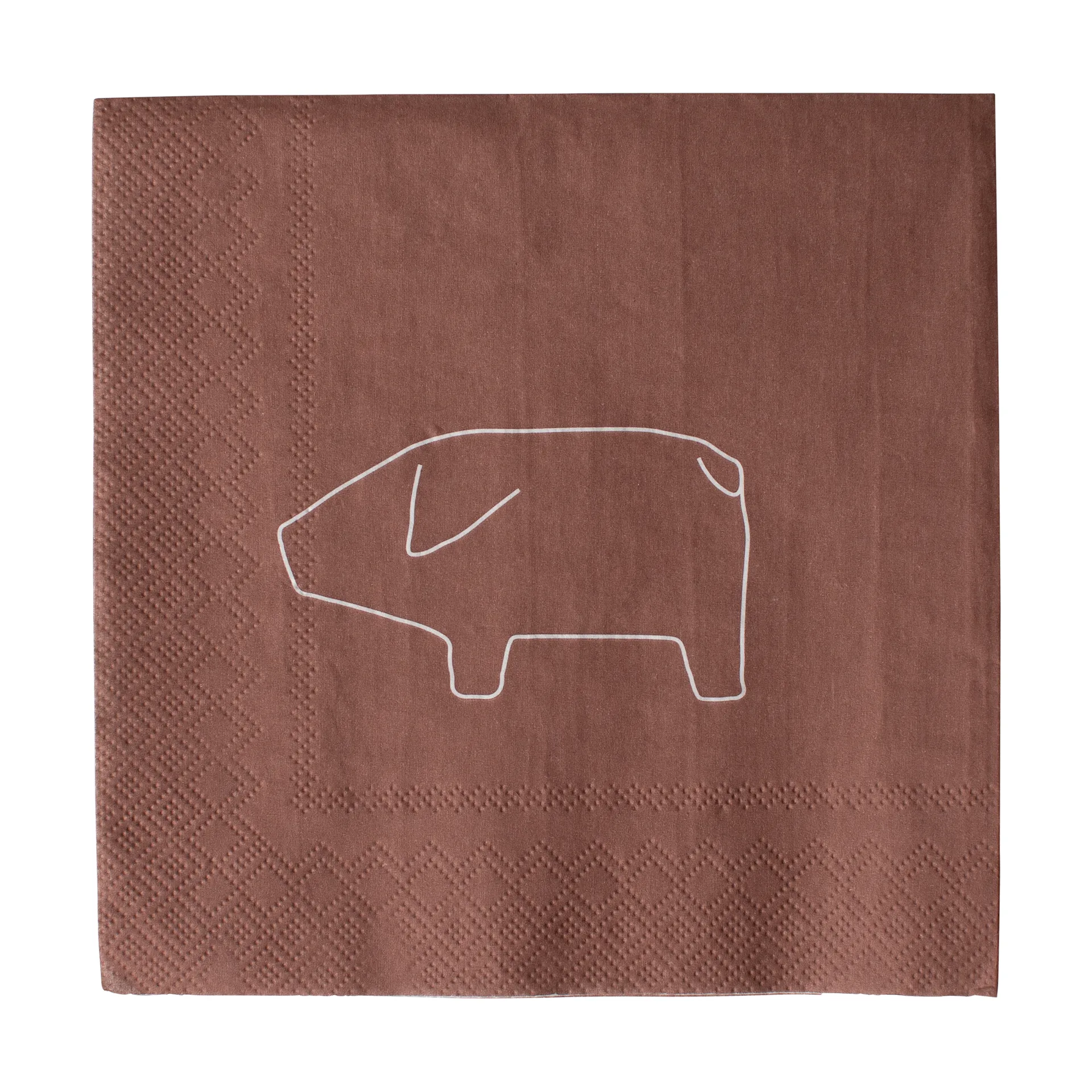 Swedish pig paper napkin 33x33 cm 20-pack, Red DBKD