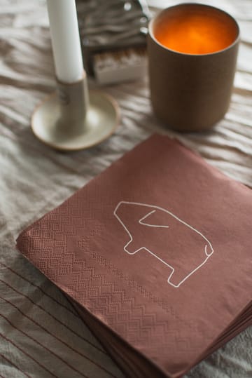 Swedish pig paper napkin 33x33 cm 20-pack - Red - DBKD