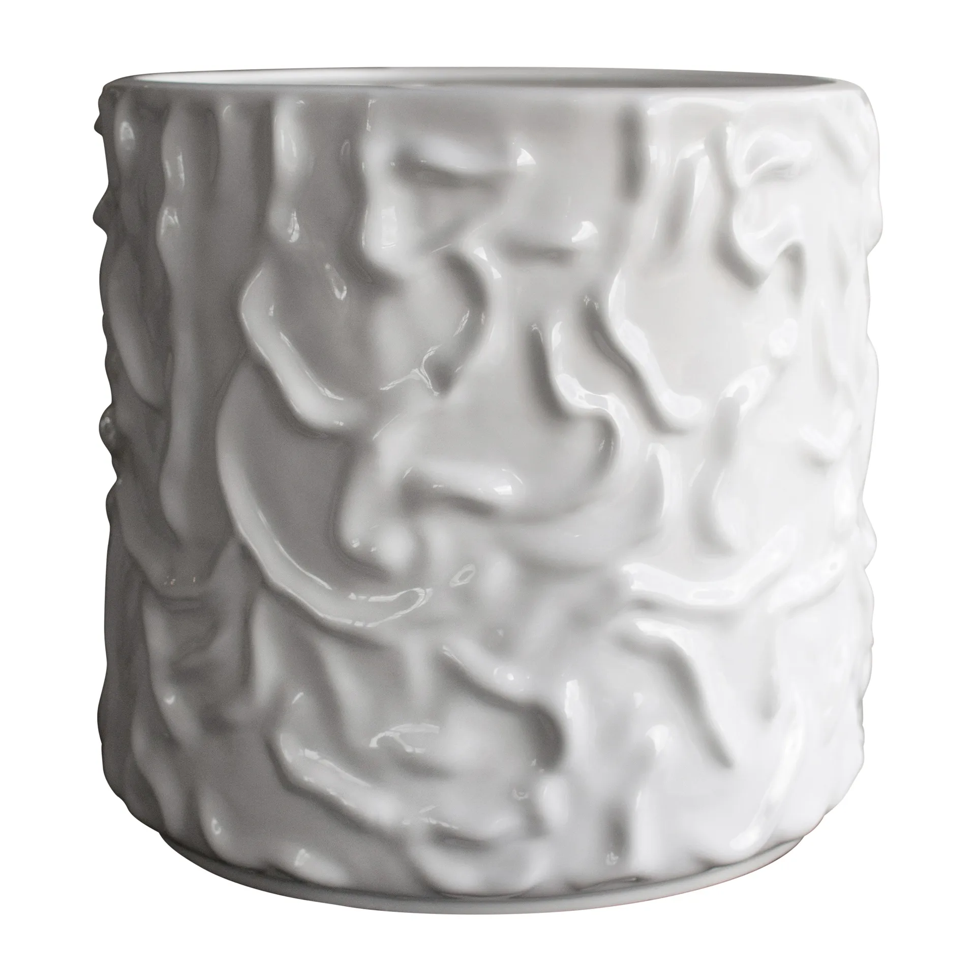 Swoon flower pot Ø31 cm, Shiny white DBKD
