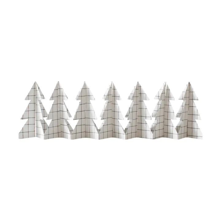 Tree in a row decoration 60 cm - Square white, 12x60 cm - DBKD