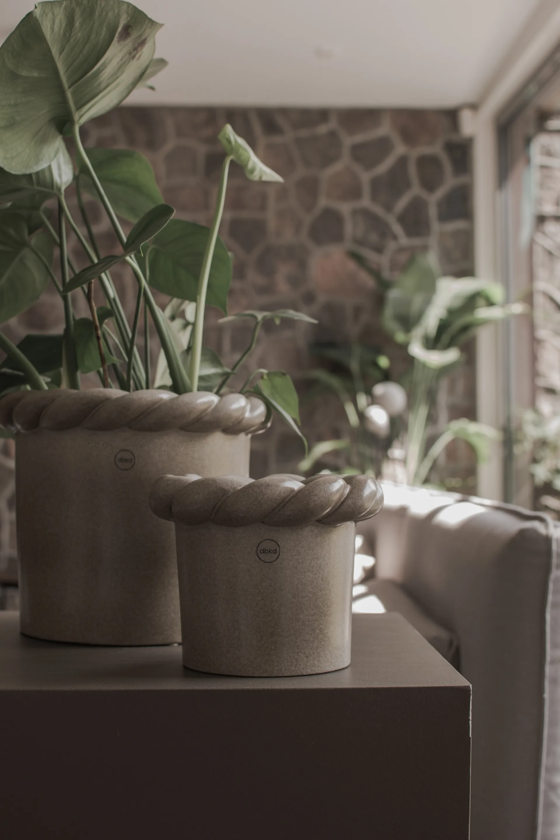 Twine flower pot Ø14 cm, Beige DBKD