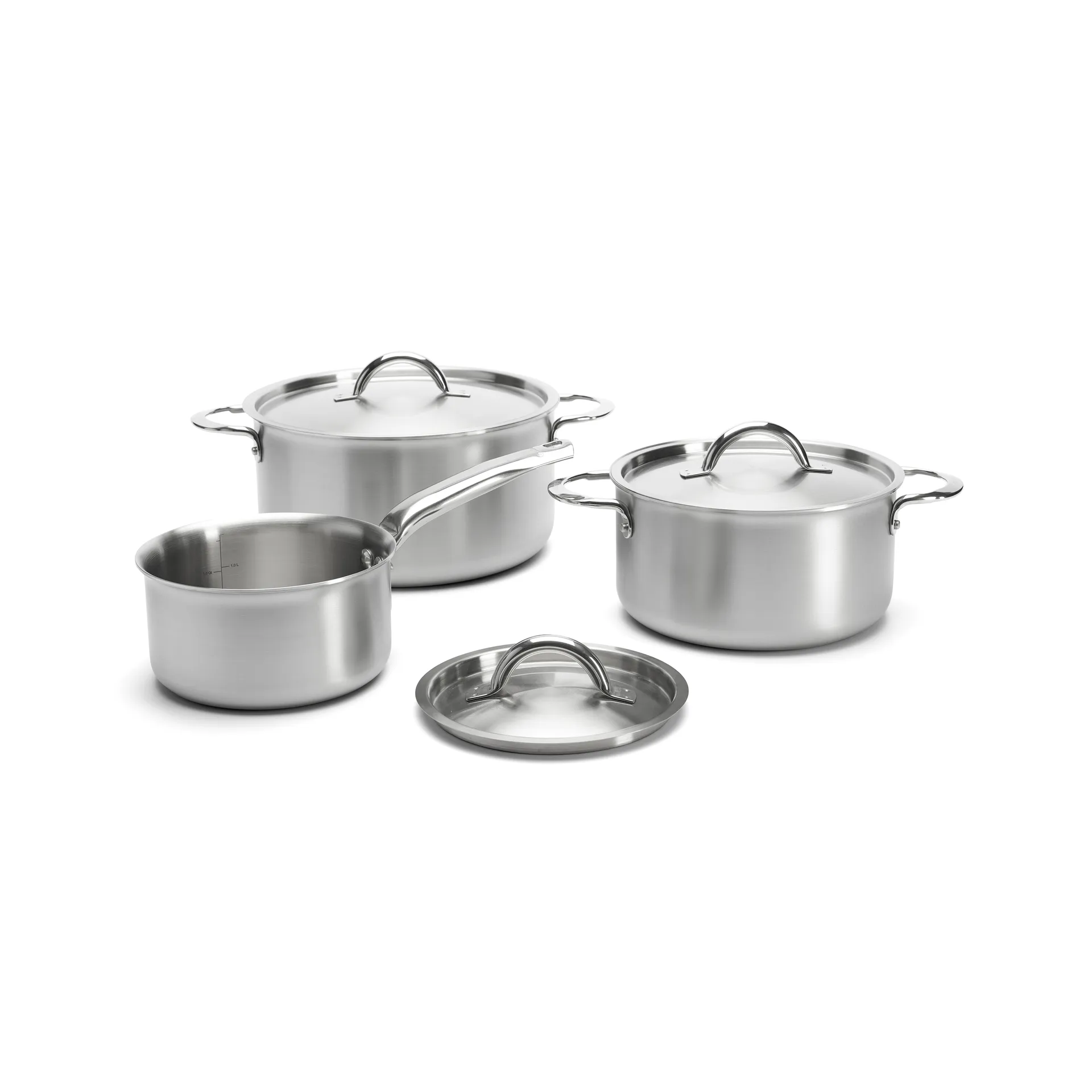 de Buyer Alchimy pot set with lid 6 pieces, Stainless steel De Buyer