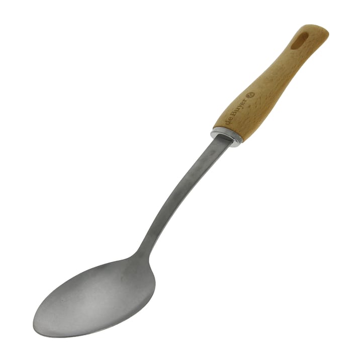 De Buyer B Bois serving spoon with wooden handle, Stainless steel De Buyer