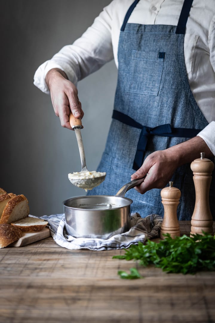 De Buyer B Bois soup ladle with wooden handle, Stainless steel De Buyer