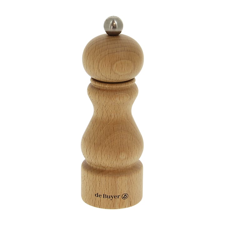 Rumba salt and pepper mill ceramic 14 cm - Beech wood - light - De Buyer