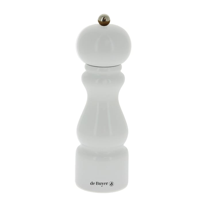 Rumba salt and pepper mill ceramic 20 cm, White-glossy De Buyer