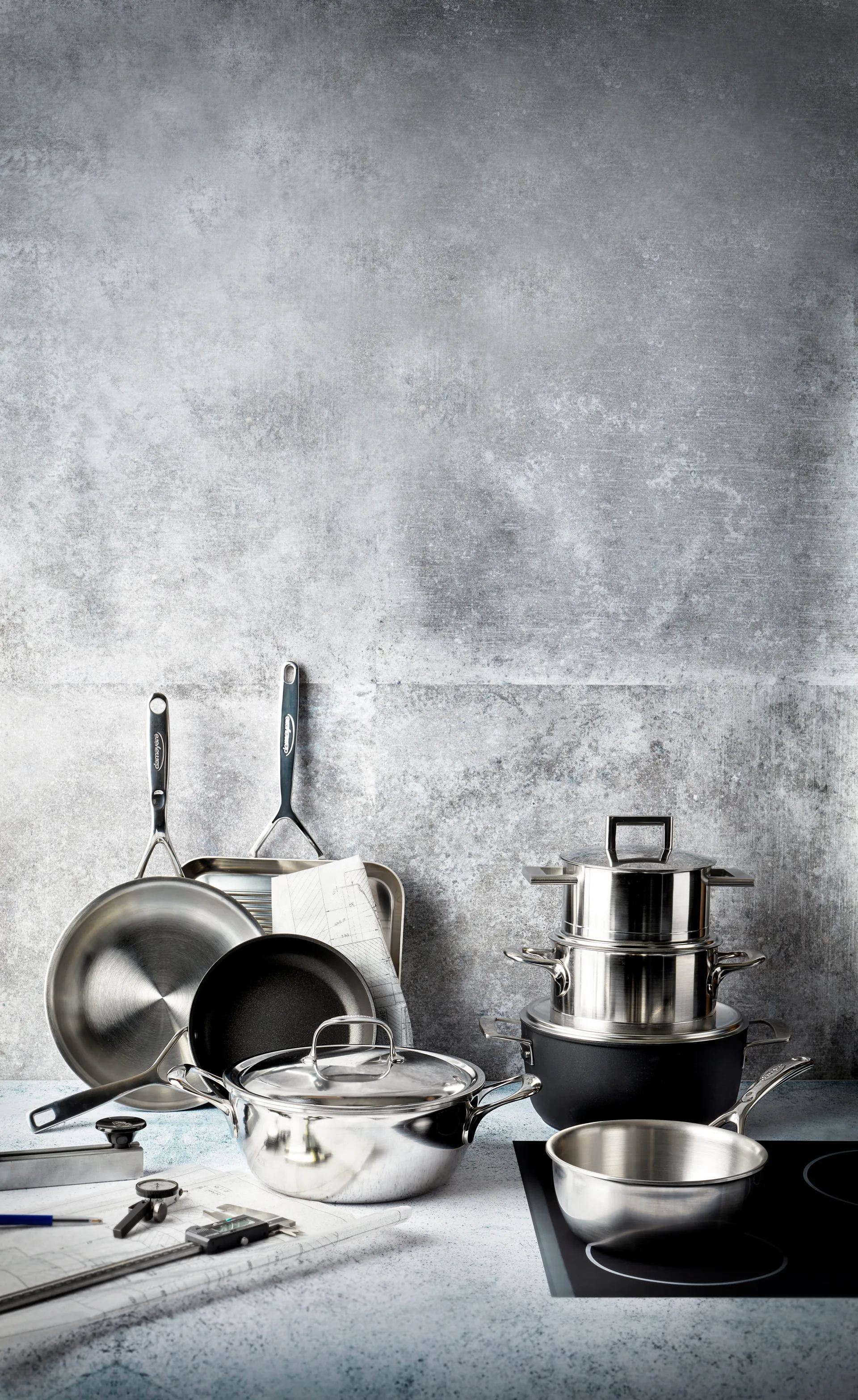 Demeyere Atlantis 7 serving pan stainless steel, 4.8 L Demeyere