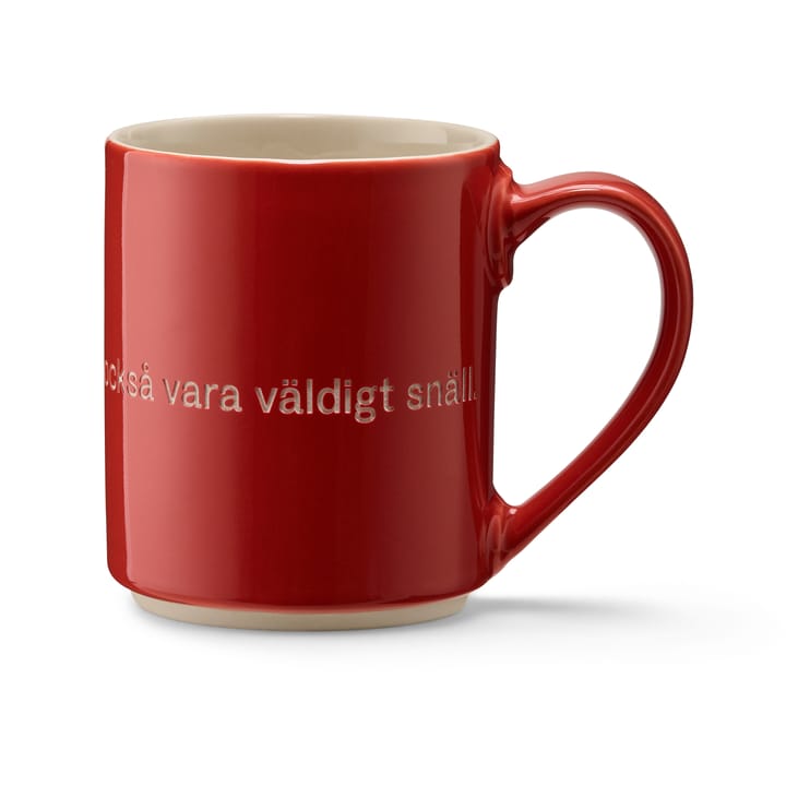 Astrid Lindgren mug, If you are very strong, red-swedish Design House Stockholm