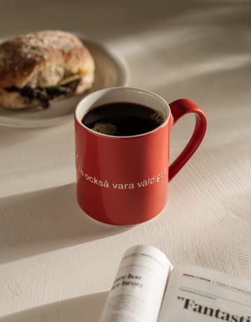 Astrid Lindgren mug, If you are very strong - red-swedish - Design House Stockholm