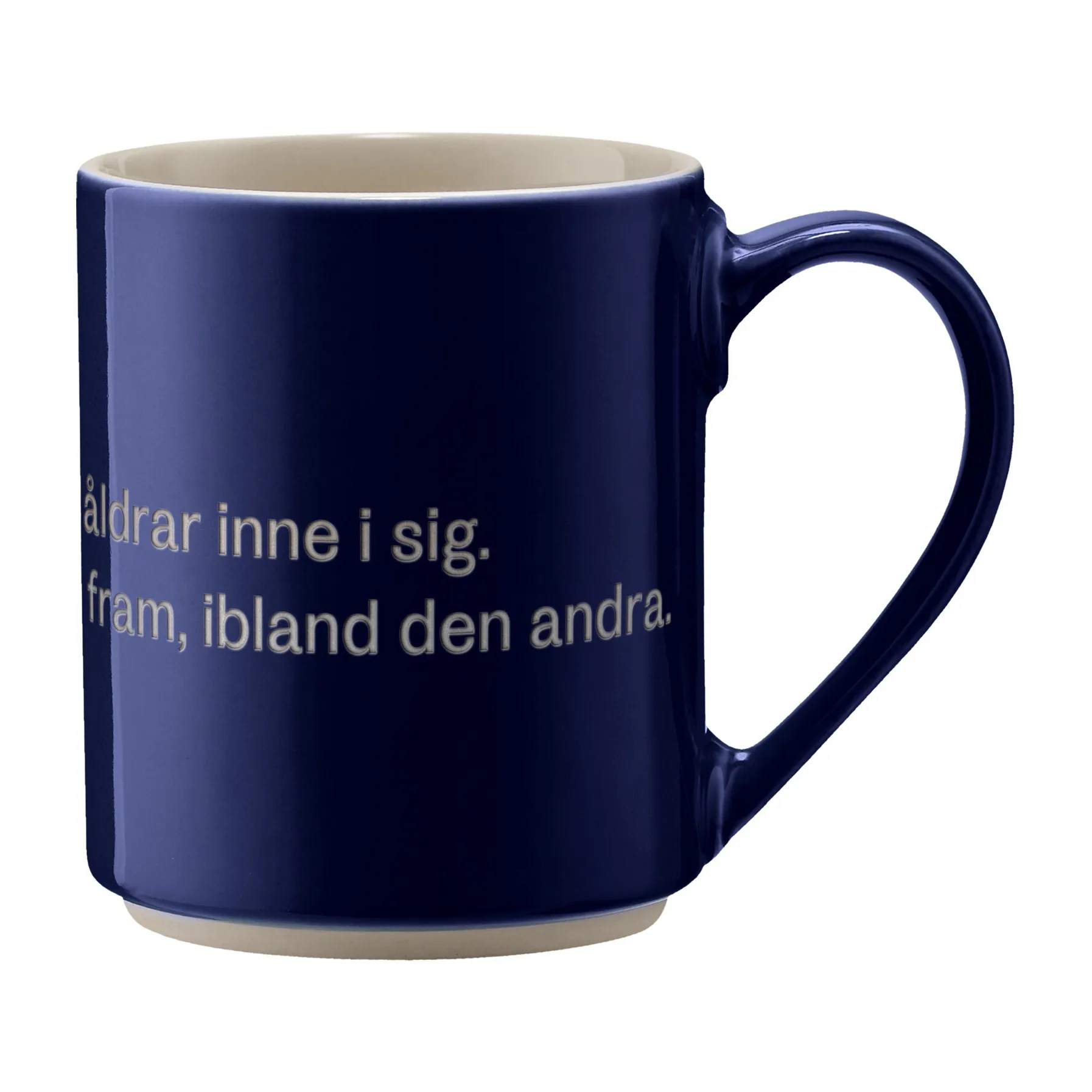 Astrid Lindgren mug. man har ju alla åldrar, Swedish text Design House Stockholm