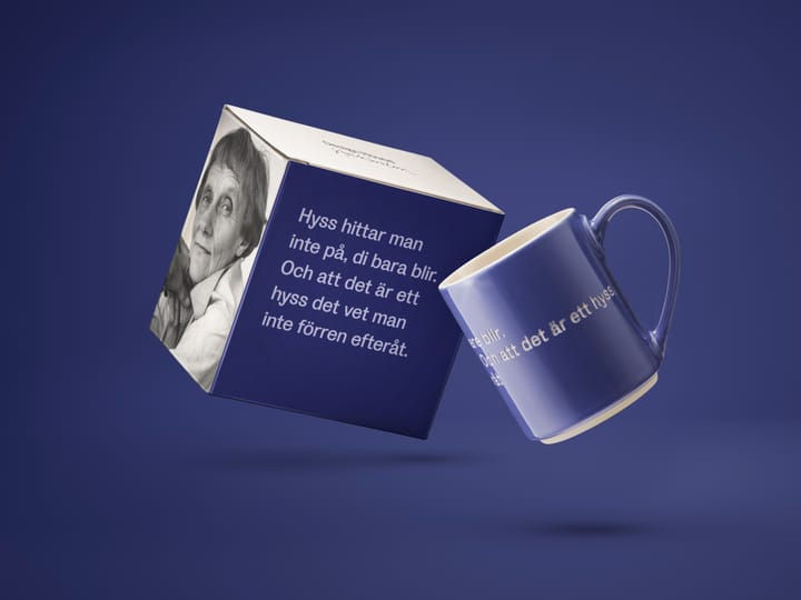 Astrid Lindgren mug, S'not something you plan, blue-swedish Design House Stockholm