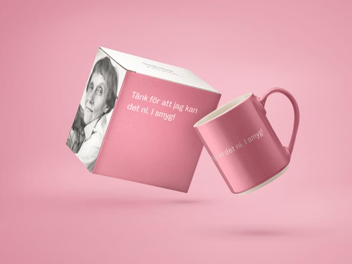 Astrid Lindgren mug, Tänk for att jag kan…, Swedish text Design House Stockholm
