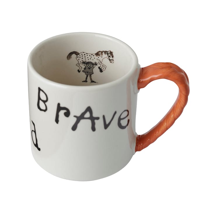 Astrid Lindgren Pippi anniversary mug 20 cl, Strong Kind Brave Design House Stockholm