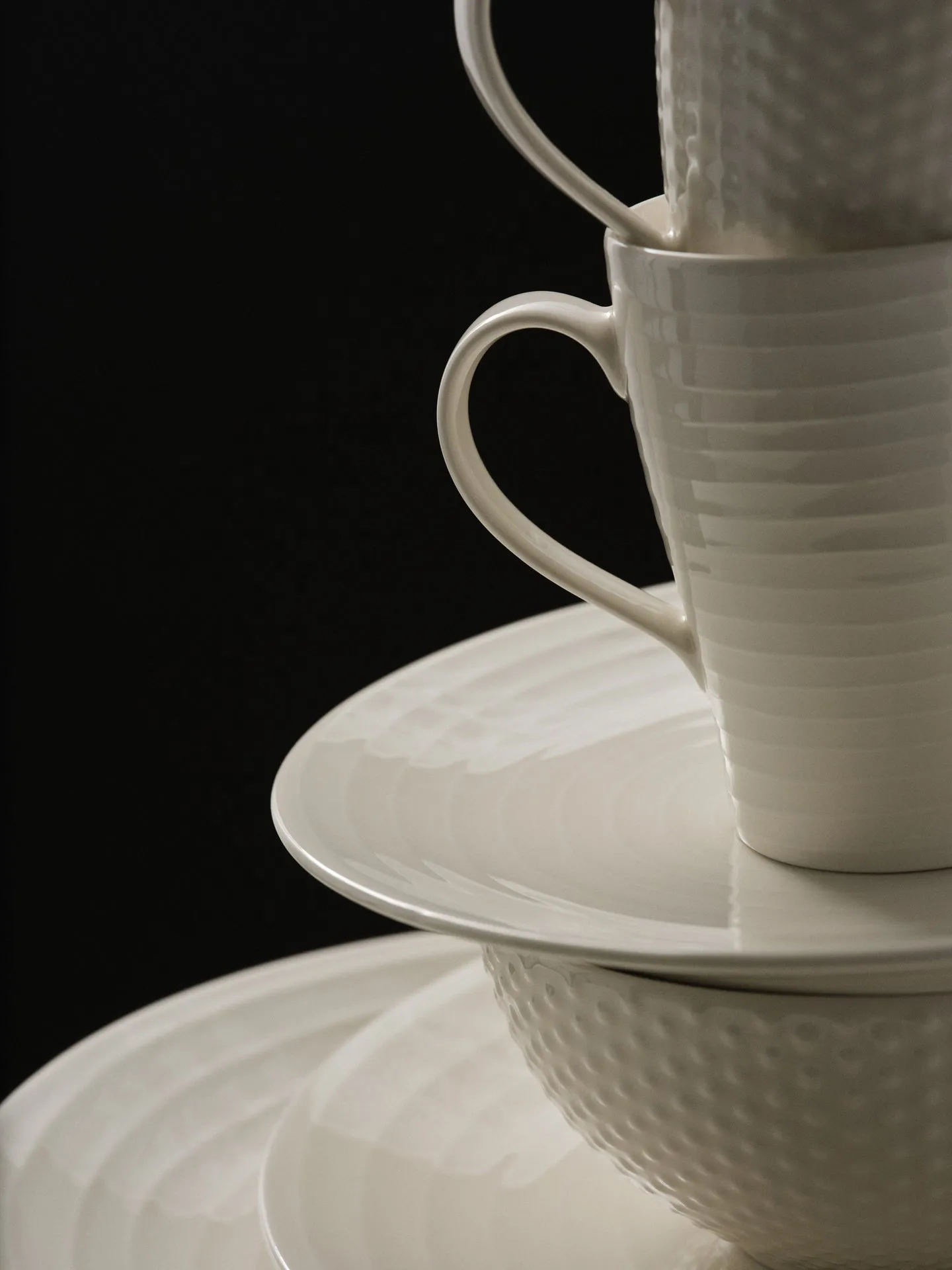 Blond breakfast bowl 60 cl, dot white Design House Stockholm