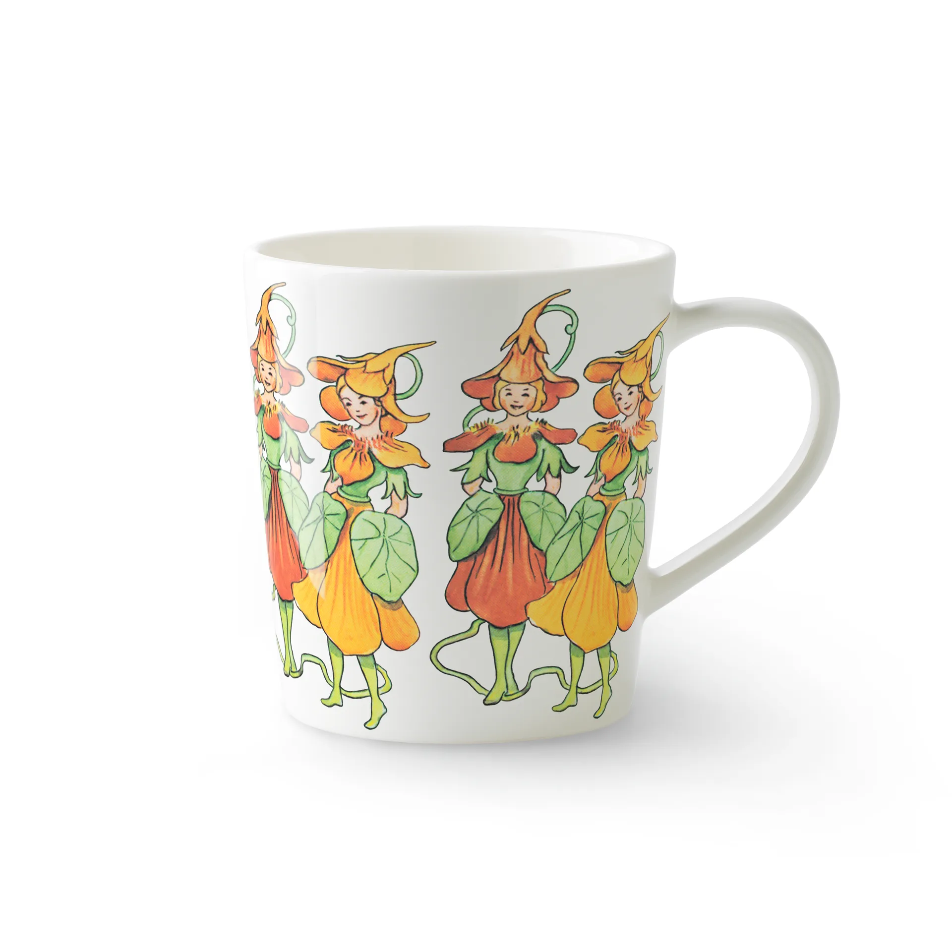 Nasturtium mug with handle 40 cl, White Design House Stockholm