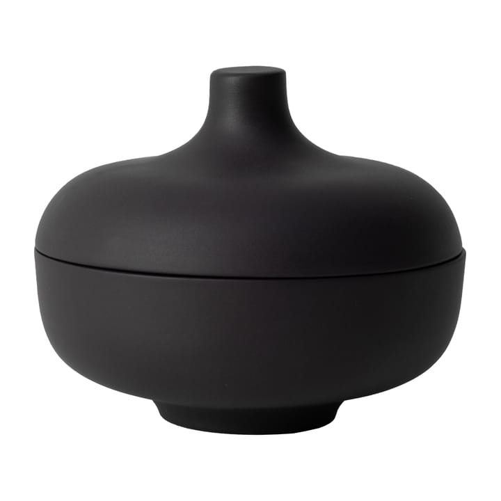 Sand bowl with lid M Ø12 cm, Black clay Design House Stockholm