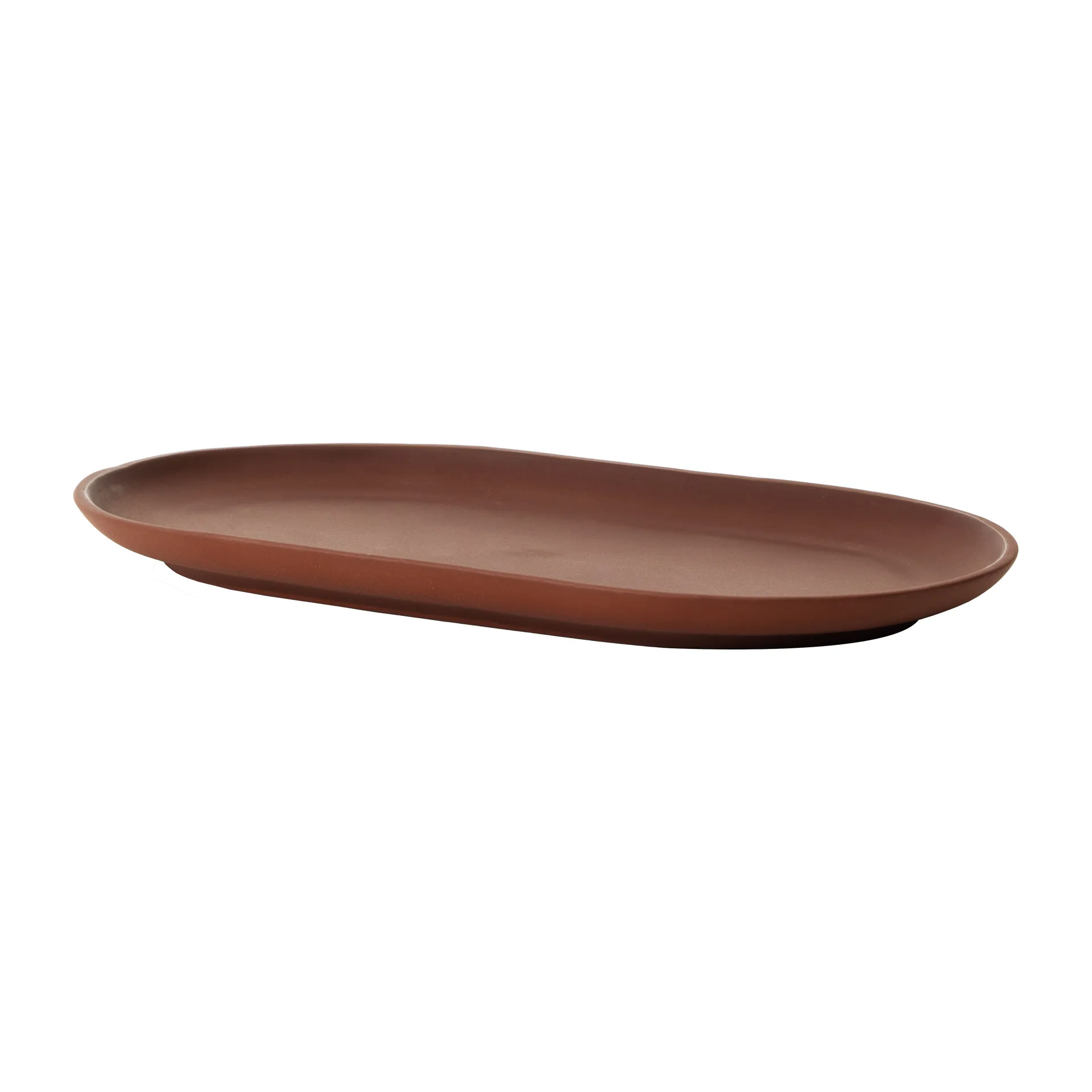 Sand plate oval 12.5x20 cm, Red clay Design House Stockholm