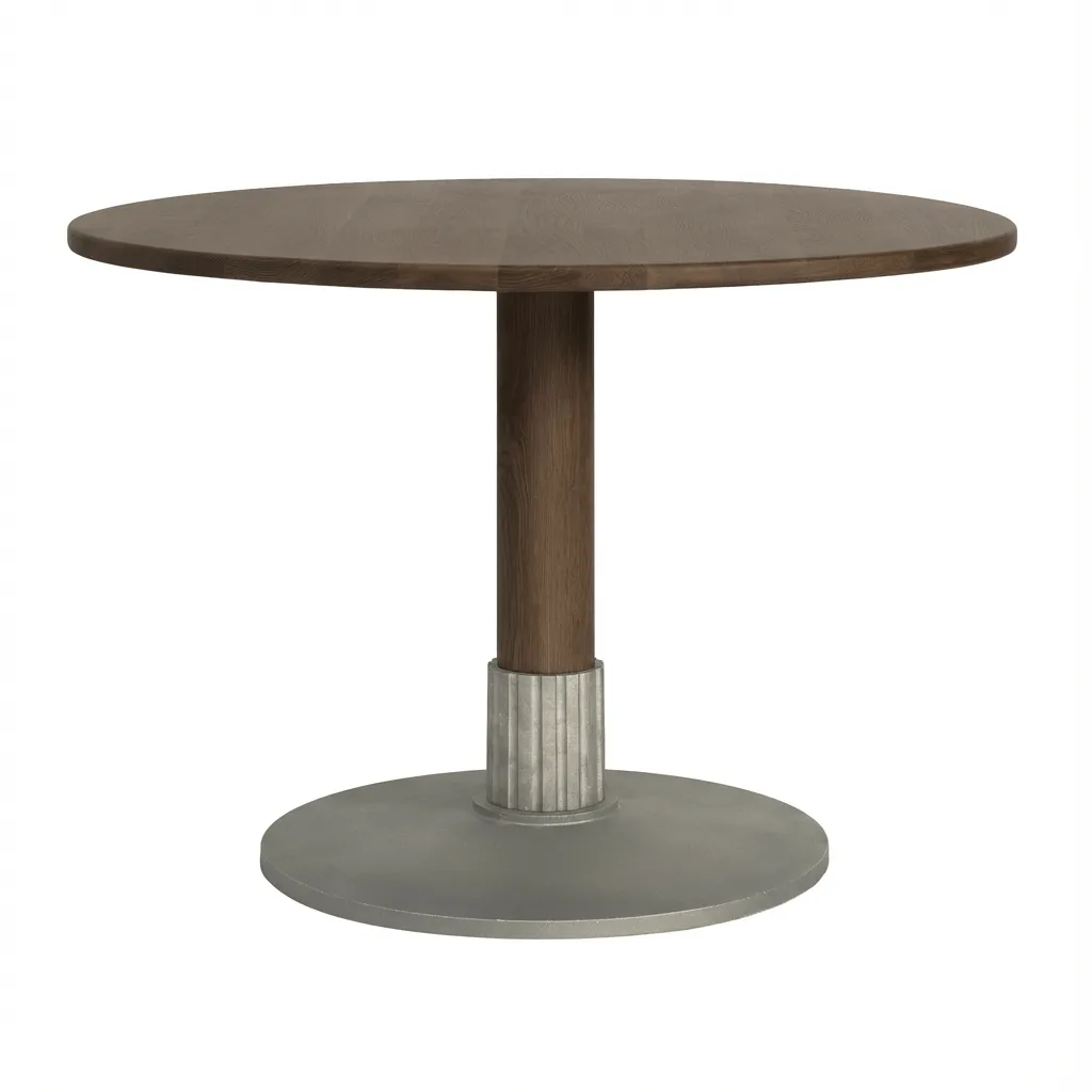 Tock Table dining table, Dark oak, Ø110x76 cm Design House Stockholm