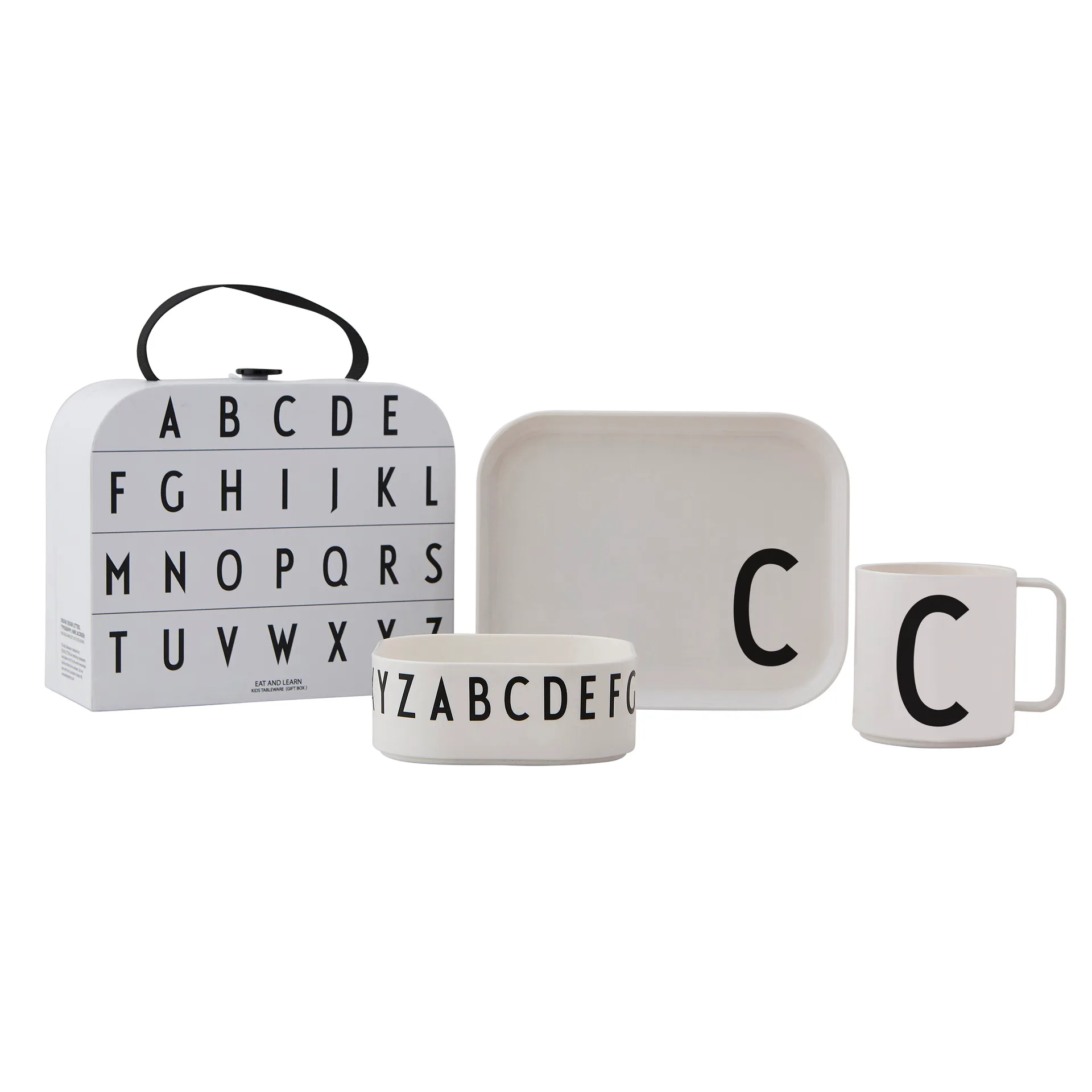 Design Letters children's dinnerware set, C Design Letters