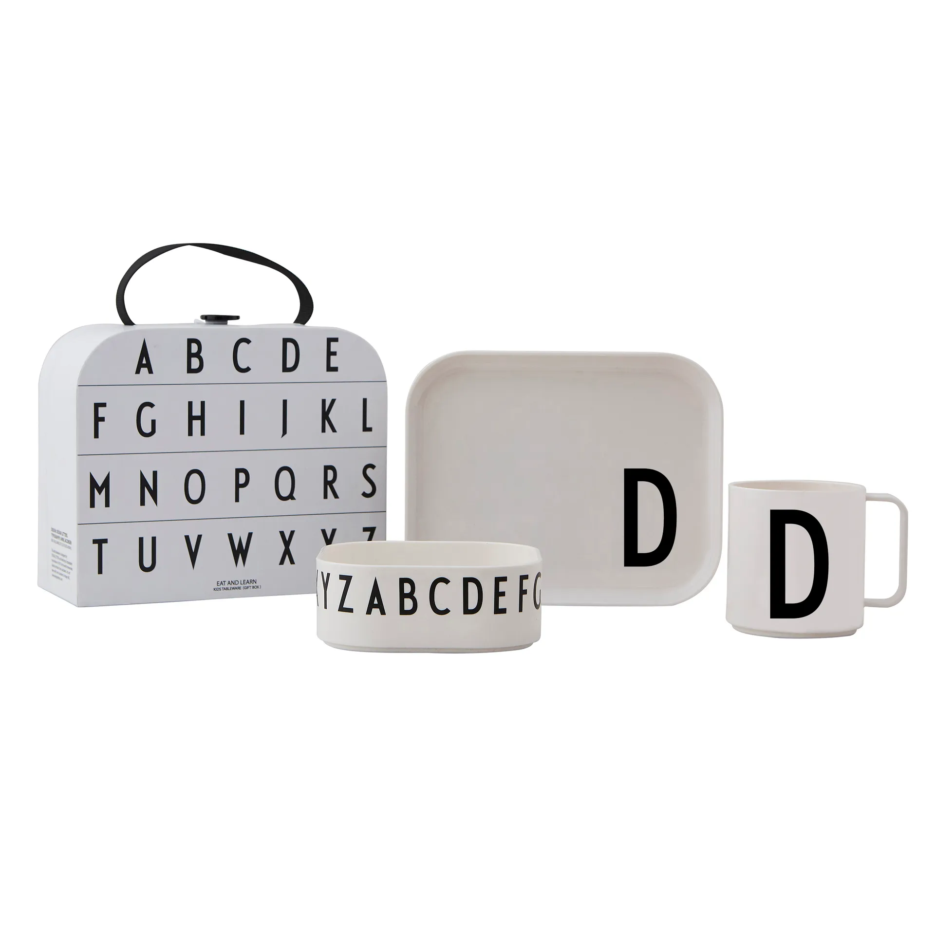 Design Letters children's dinnerware set, D Design Letters