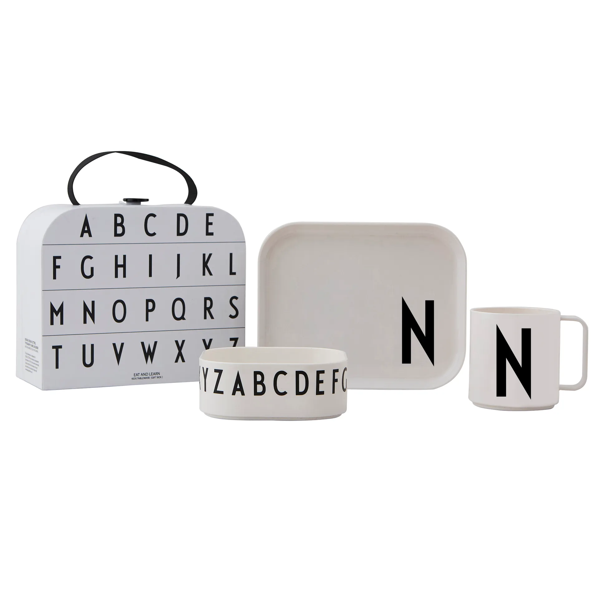 Design Letters children's dinnerware set, N Design Letters