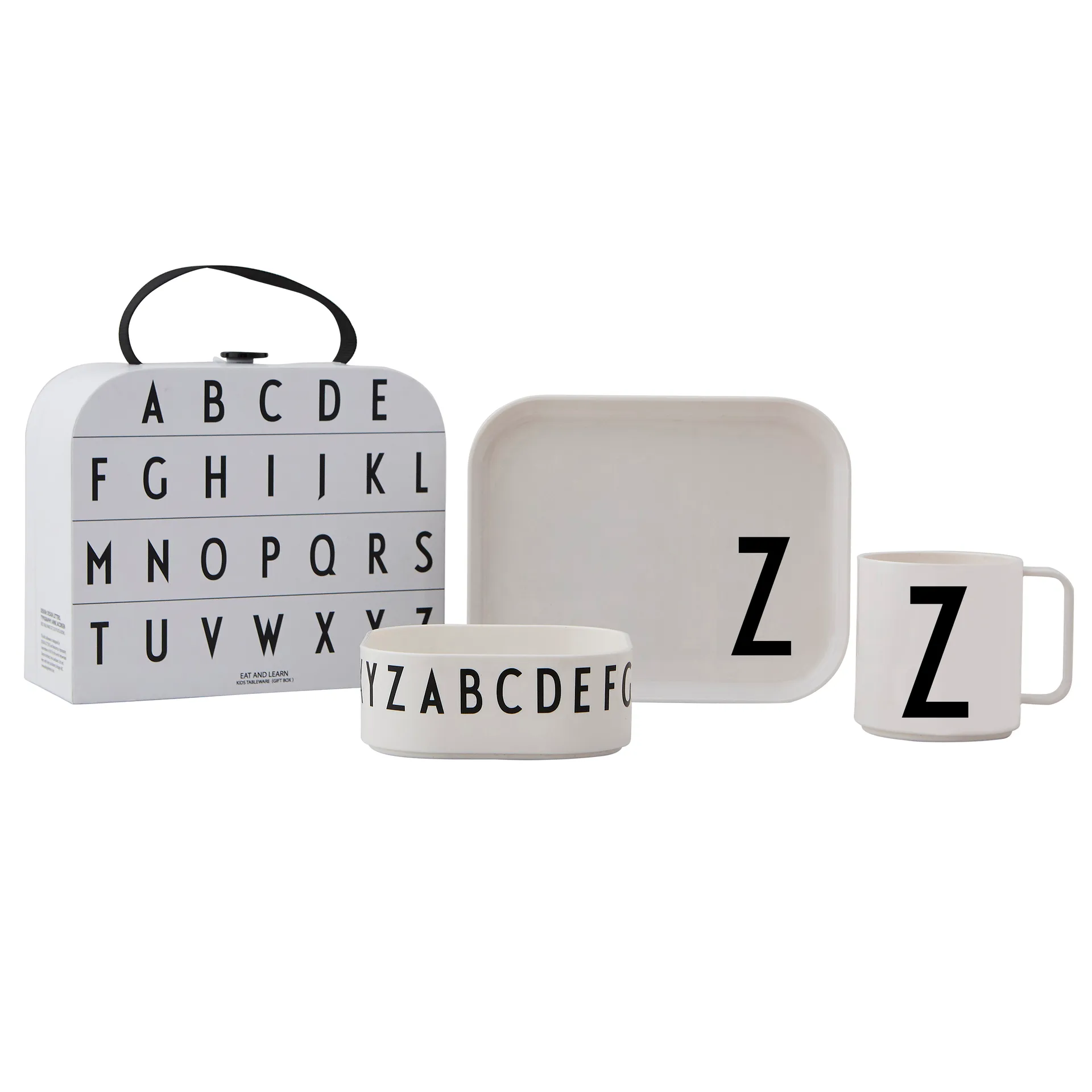 Design Letters children's dinnerware set, Z Design Letters