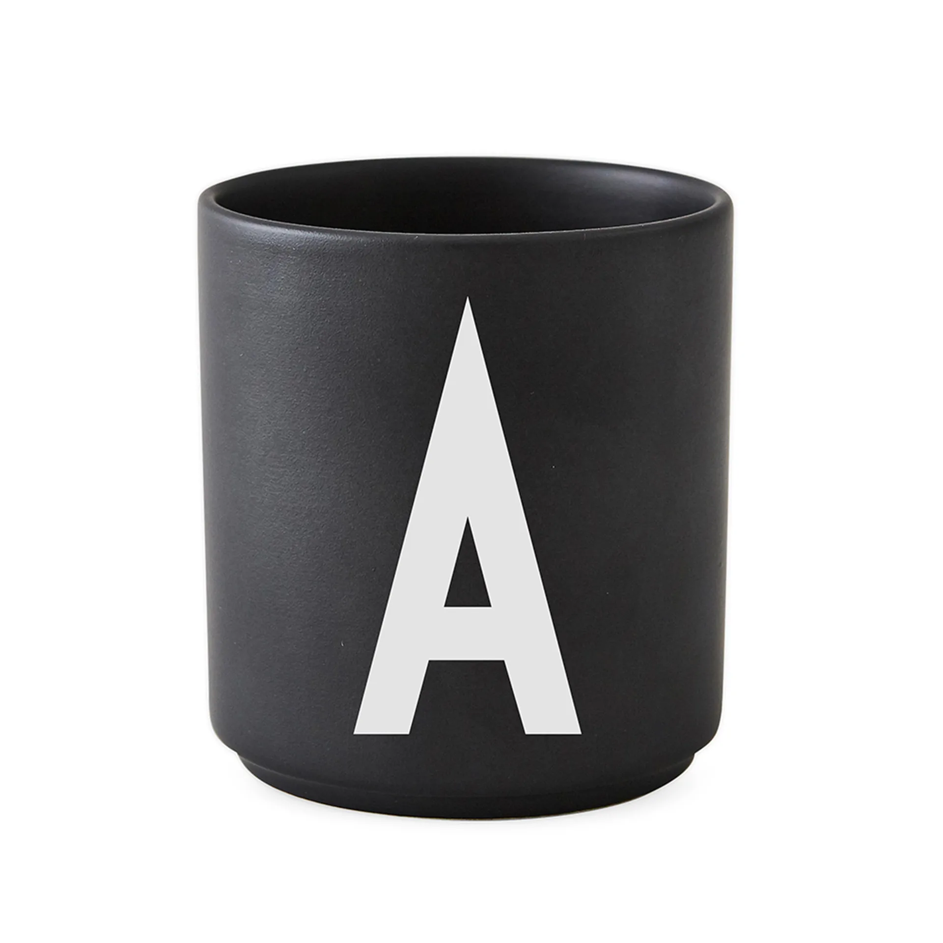 Design Letters cup black, A Design Letters
