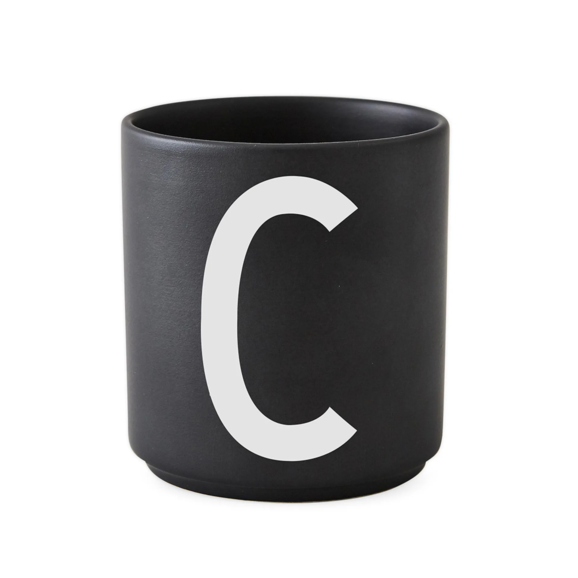 Design Letters cup black, C Design Letters