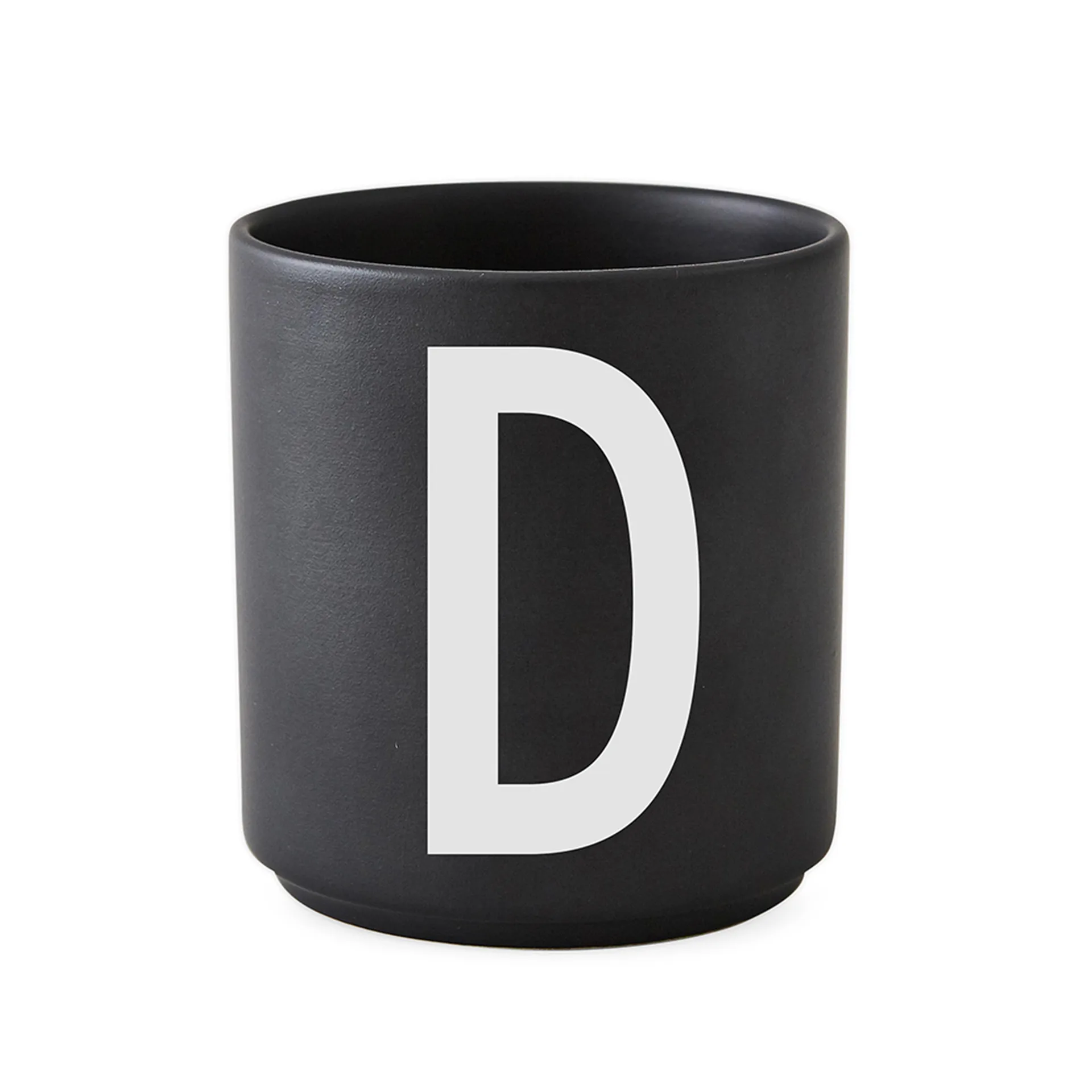 Design Letters cup black, D Design Letters