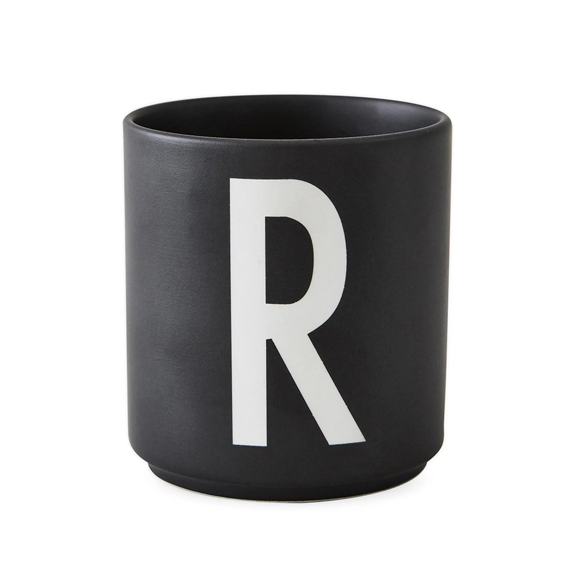 Design Letters cup black, R Design Letters