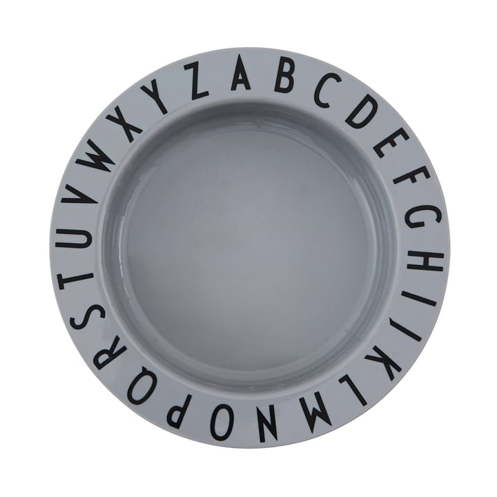 Design Letters Eat&Learn deep plate - Grey - Design Letters