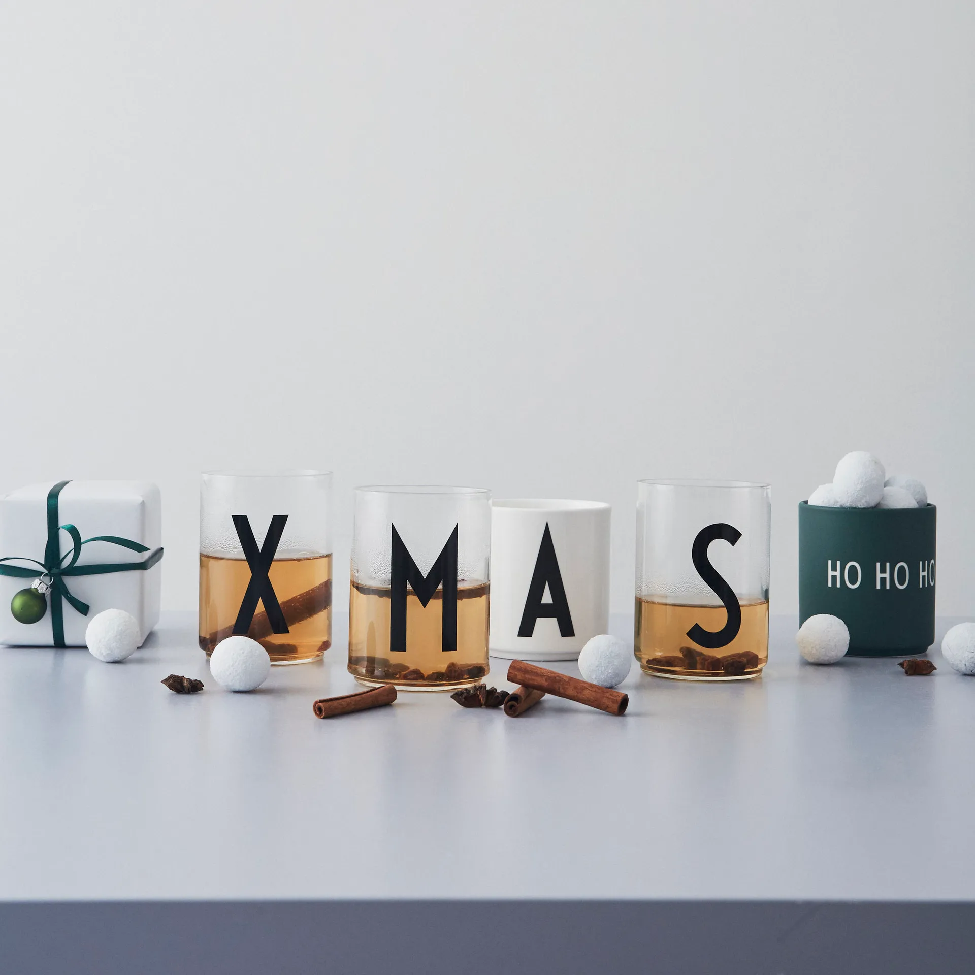 Design Letters favourite cup 25 cl, Ho ho ho-dark green Design Letters