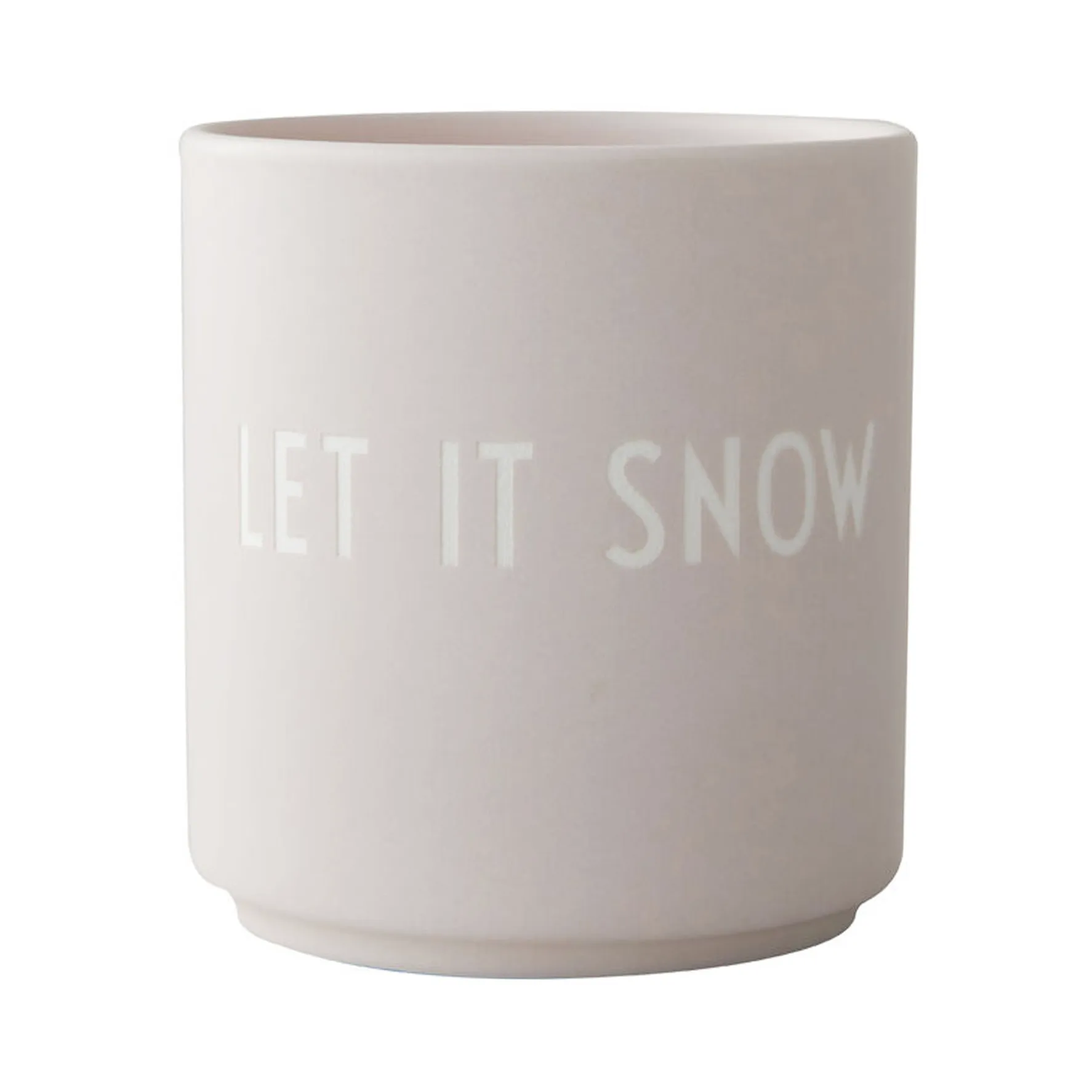 Design Letters favourite cup 25 cl, Let it snow-pastel beige Design Letters