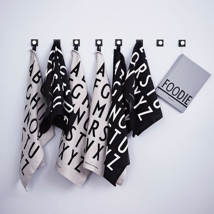 Design Letters kitchen towel 40x60 cm 2-pack, Black Design Letters