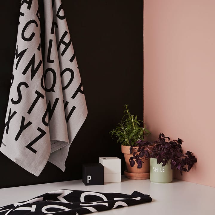 Design Letters kitchen towel 40x60 cm 2-pack, Black Design Letters
