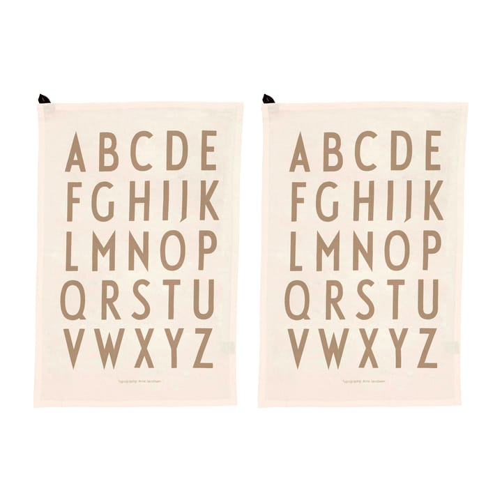 Design Letters kitchen towel 40x60 cm 2-pack - Off white - Design Letters