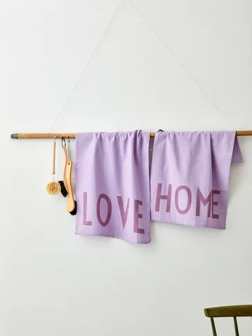 Design Letters kitchen towel favourite 2 pieces - Love-home-lavender - Design Letters