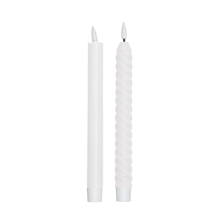 Design Letters LED candle 2-pack, Off White Design Letters