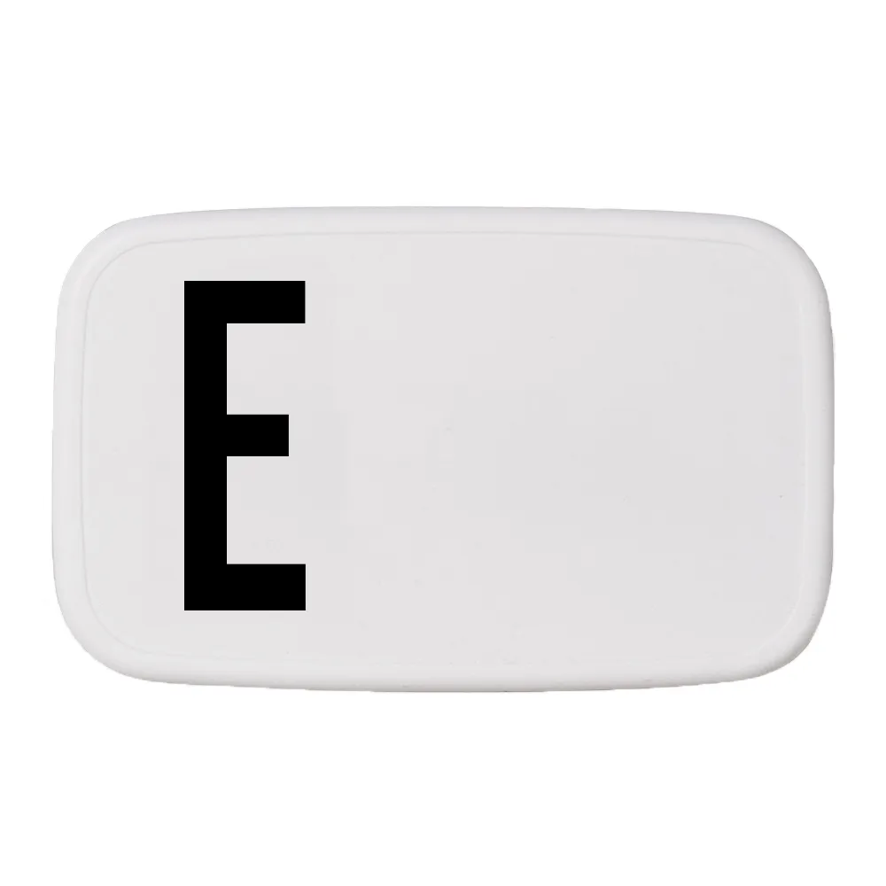 Design Letters lunch box, E Design Letters