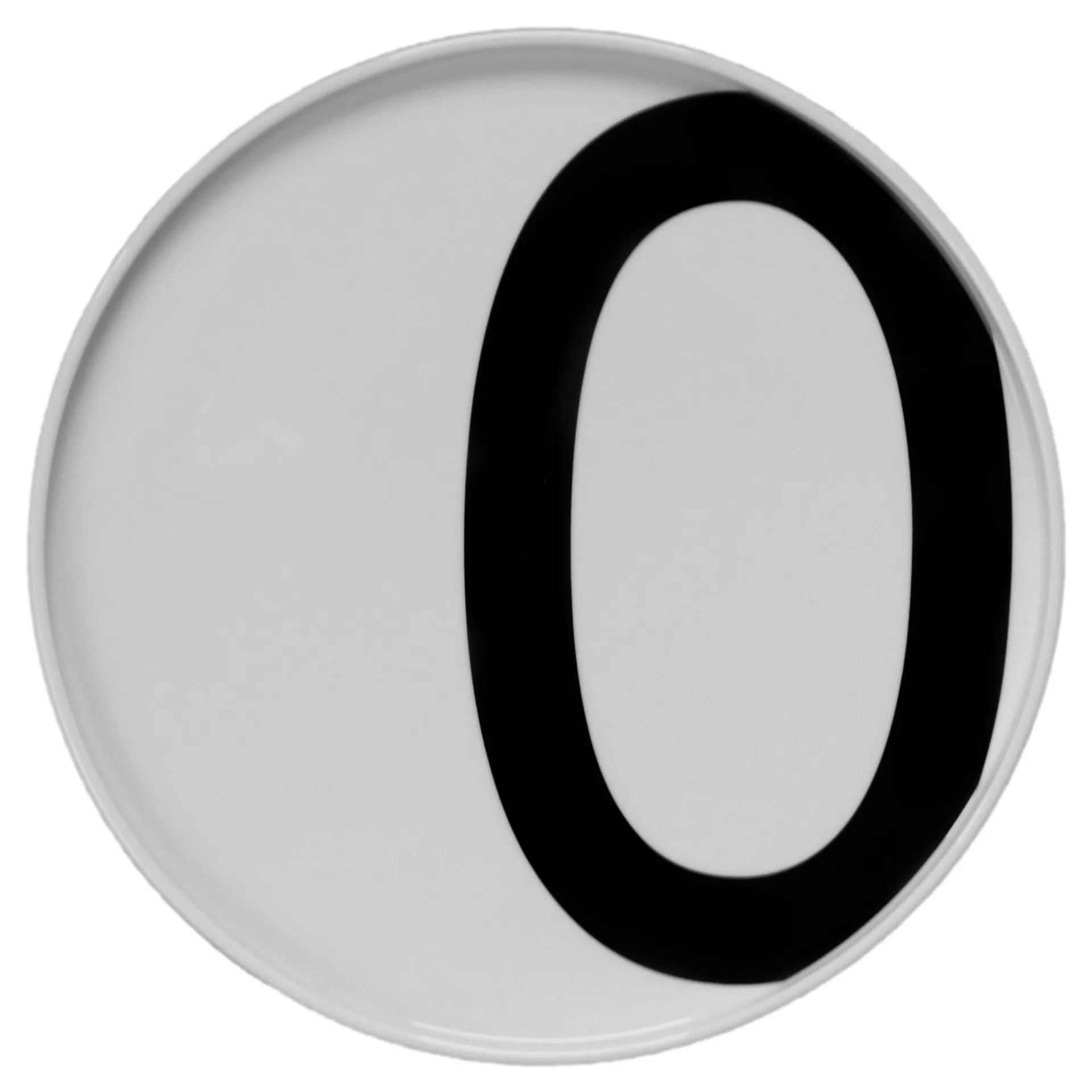 Design Letters plate, O Design Letters