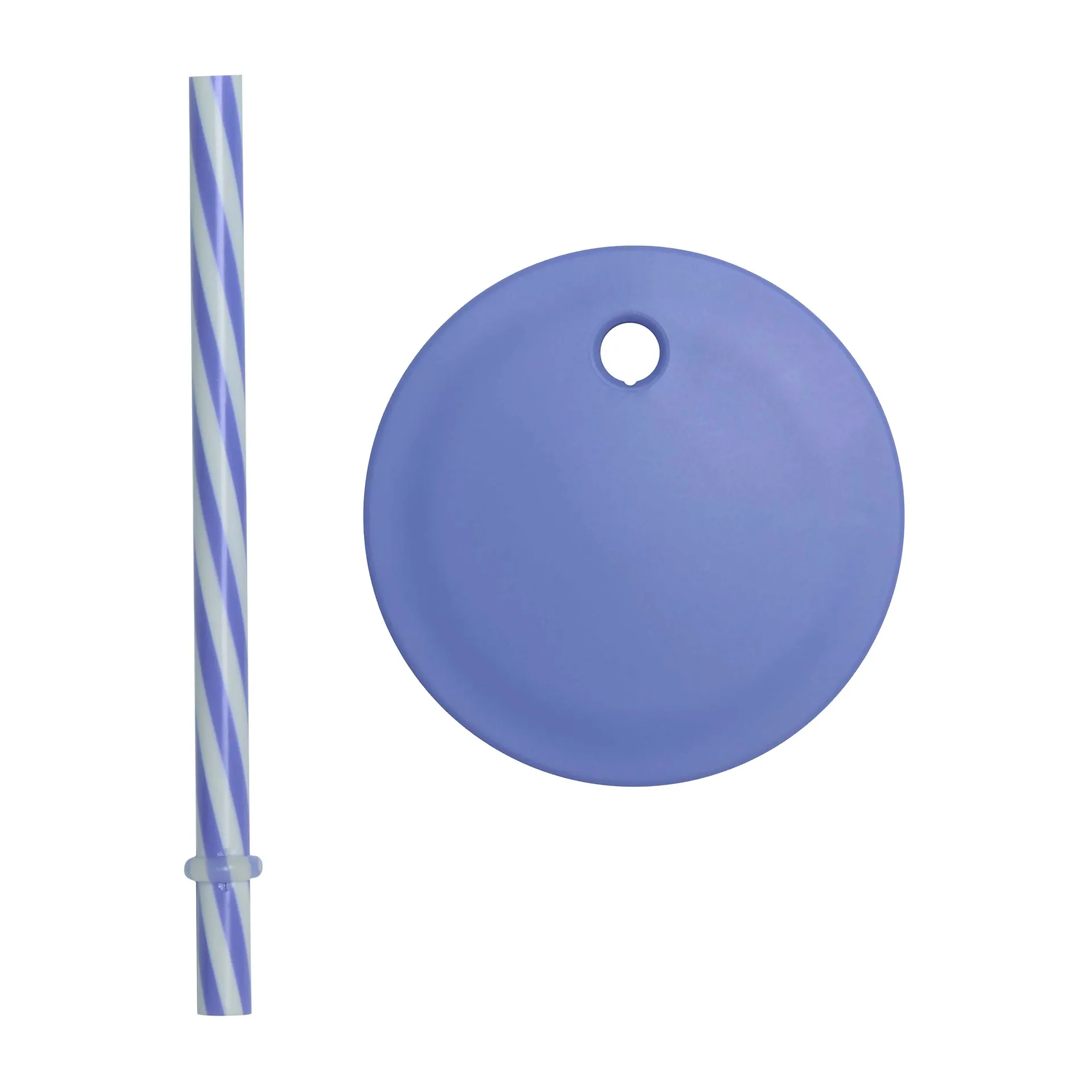 Design Letters straw with lid, Blue Design Letters