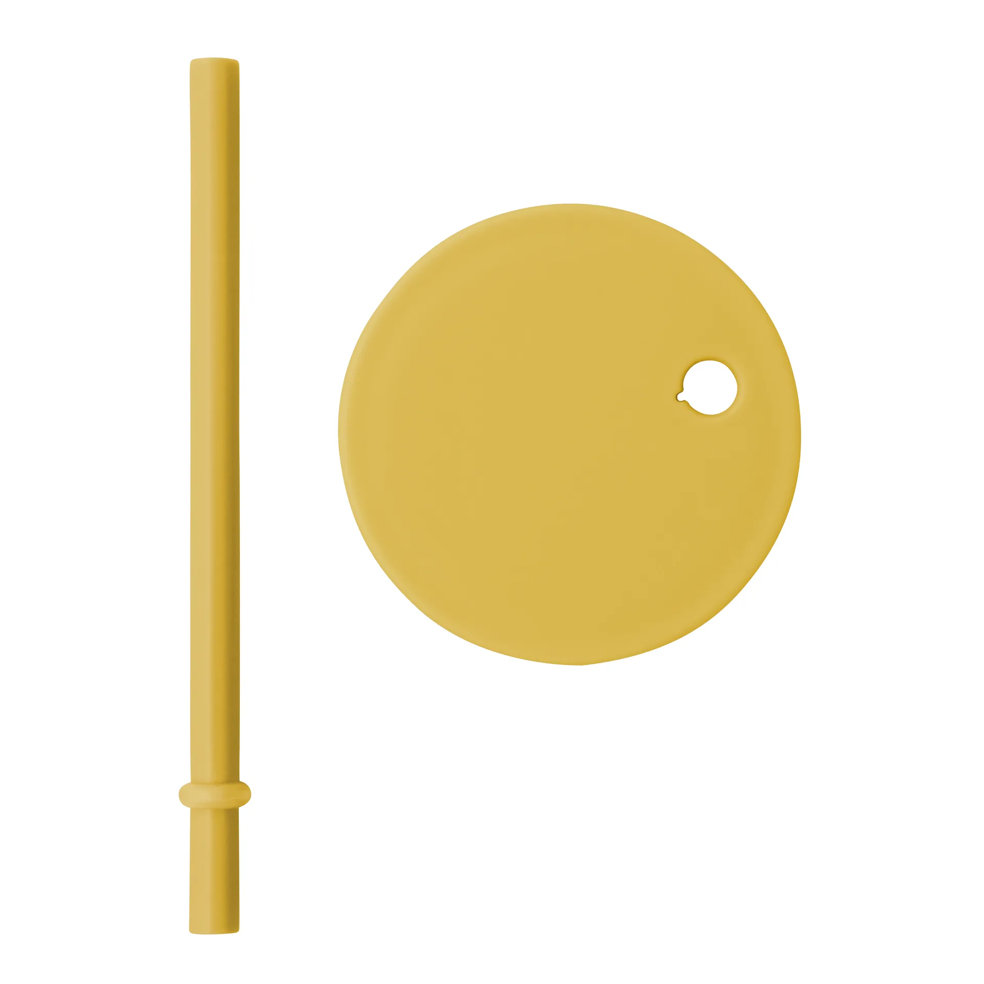 Design Letters straw with lid, Mustard Design Letters