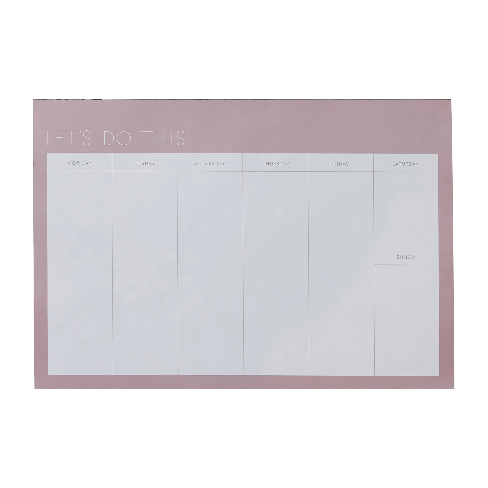 Design Letters weekly planner paper, Lavender Design Letters