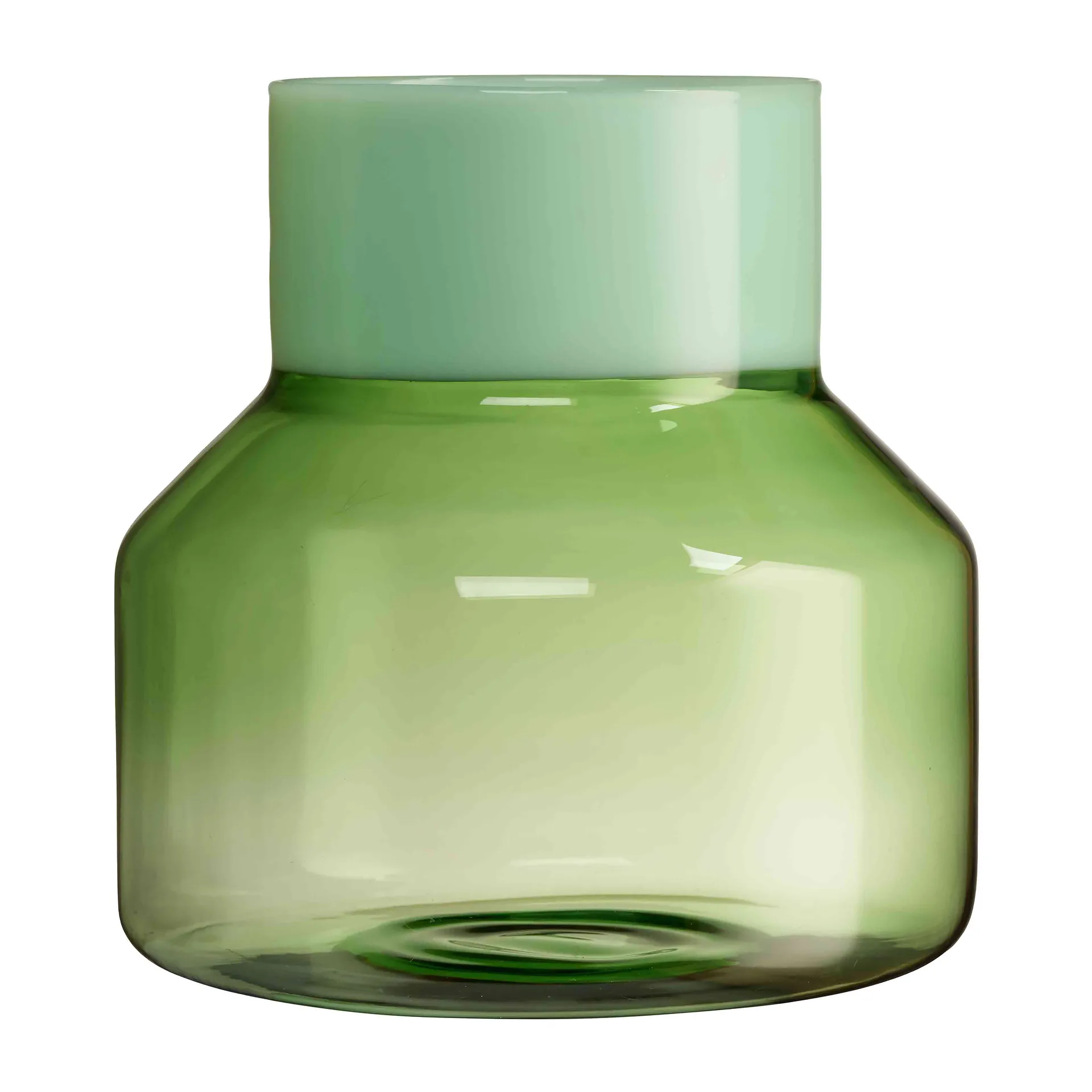 Generous vase large Ø16.5 cm, Milky green-green Design Letters