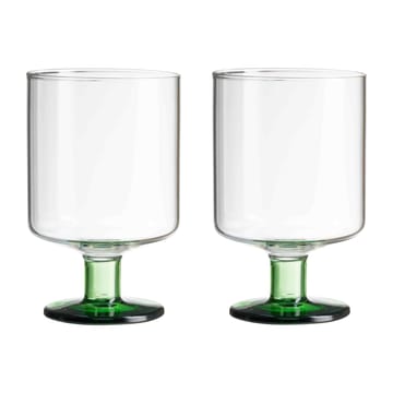 Generous wine glass 30 cl 2-pack - Clear-green - Design Letters