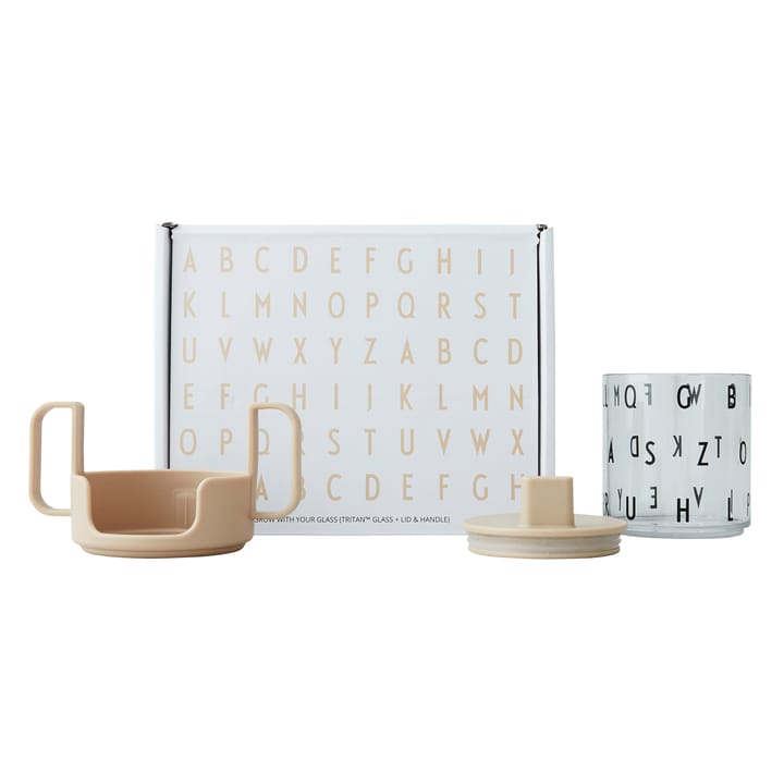 Grow with your cup, Beige Design Letters