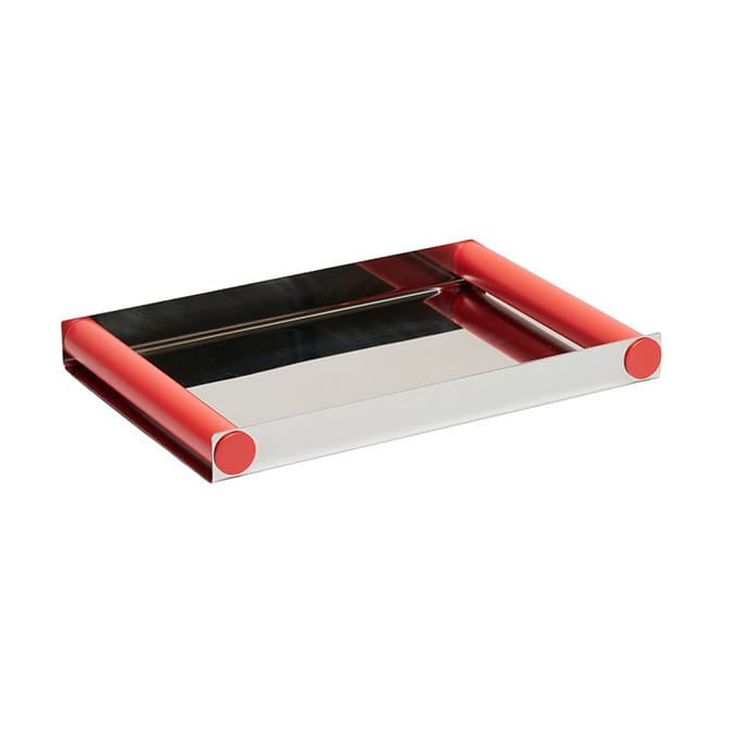 Ray tray disco tray 20.5x30 cm - Red coral, stainless steel - Design Letters