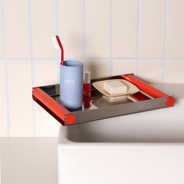 Ray tray disco tray 20.5x30 cm - Red coral, stainless steel - Design Letters